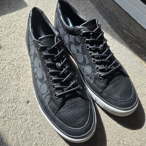 Coach Men’s Black Signature Low-Top Sneakers